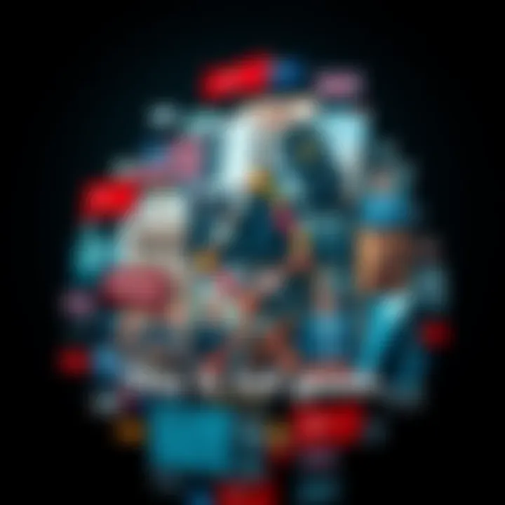 A collage representing societal challenges and concerns Visual representation of current societal issues highlighting complexity and urgency