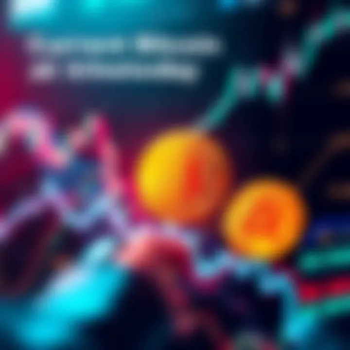 Chart showing Bitcoin price movement and market trends