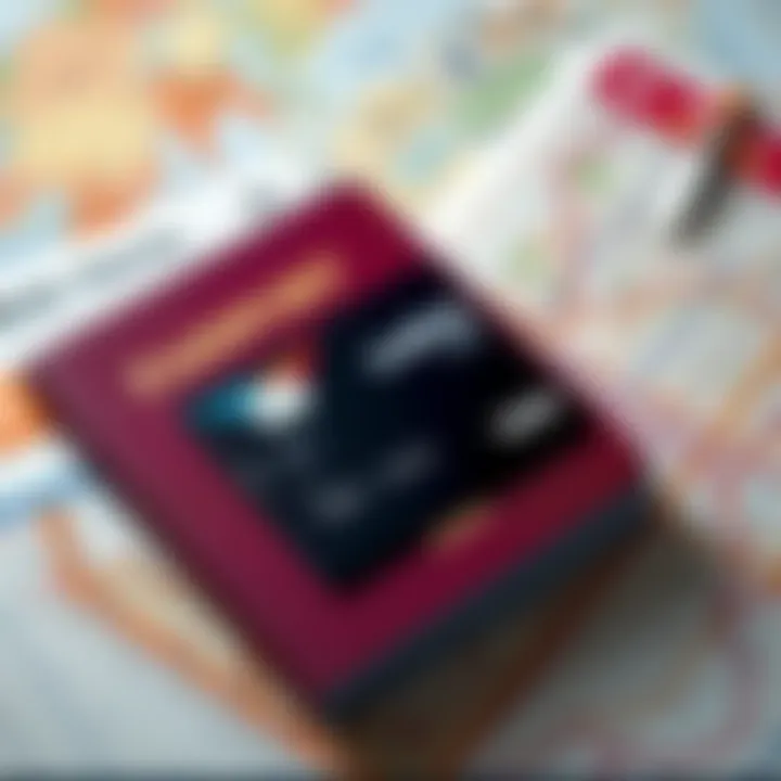 A Curve Card placed next to a passport and travel itinerary, highlighting the need for card validation before travel.