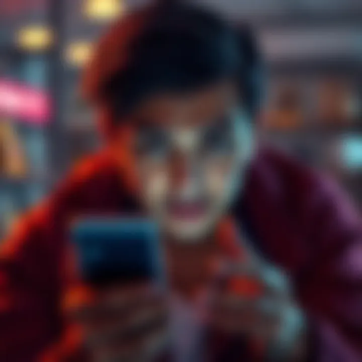 A user looking worried while trying to add funds on the Curve app, showing an error message on their phone screen