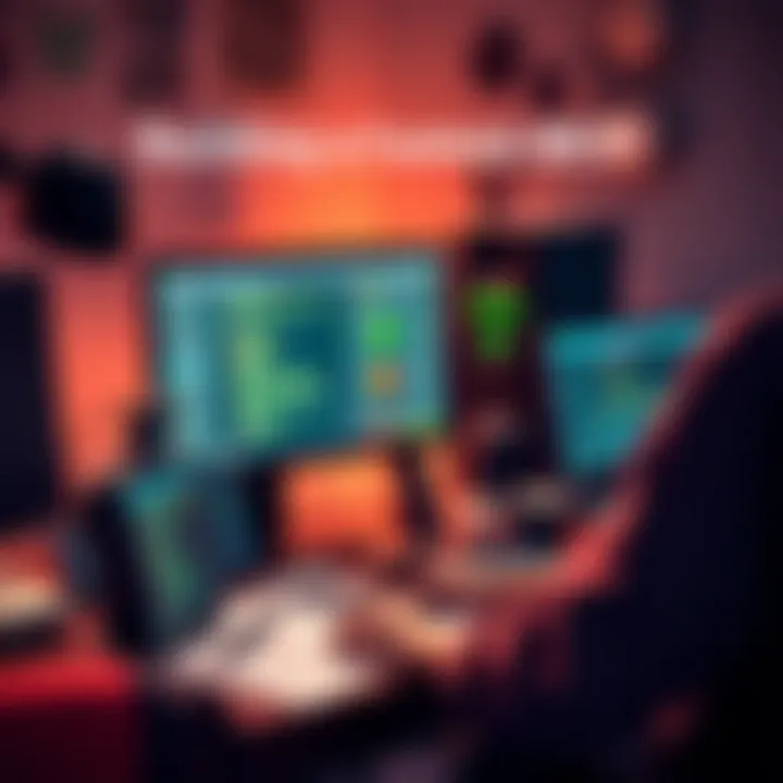 Building a Custom MCP A person working on a computer creating a custom MCP with software tools and notes around them