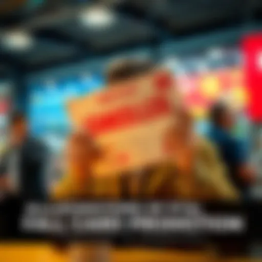 A frustrated customer holding a canceled metal card promotion notice