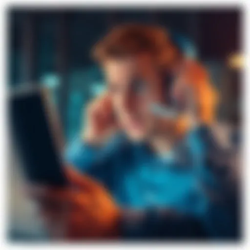 A person showing frustration while on the phone, representing poor customer service experience with Curve