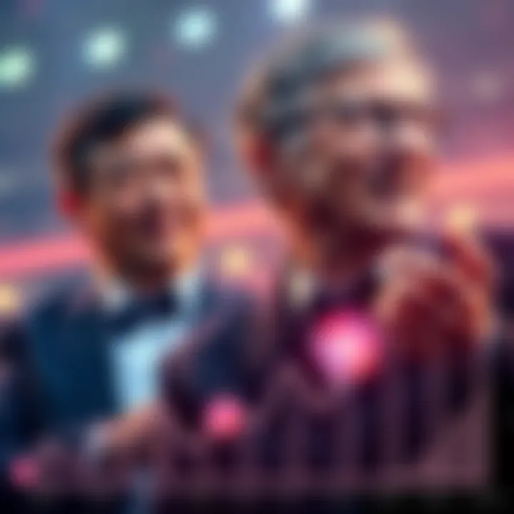 CZ celebrates surpassing Bill Gates in net worth with a graph showing increasing wealth