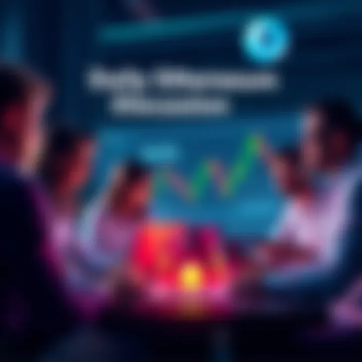 Daily Ethereum Discussion People engaging in a conversation about Ethereum with laptops and charts in the background.