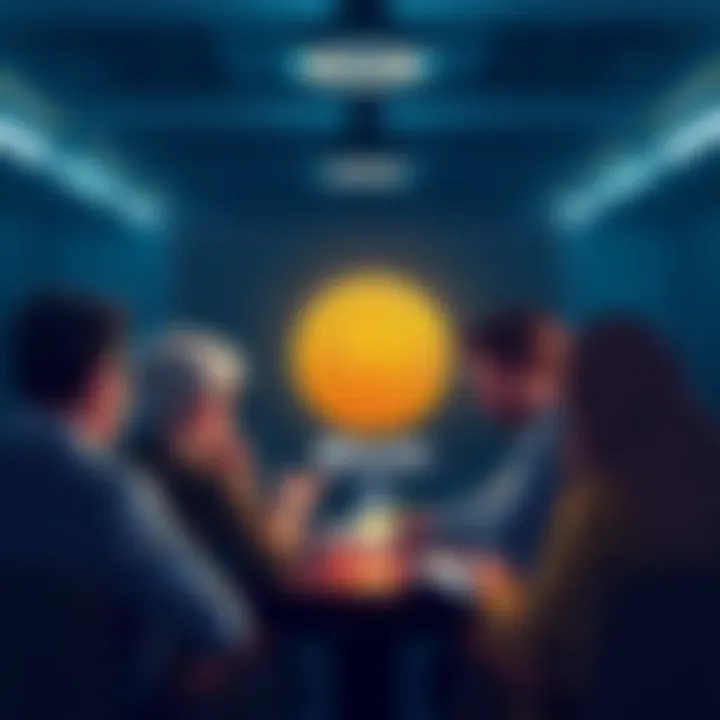 A group of people engaging in a lively discussion about Bitcoin in an online forum, sharing insights and questions.