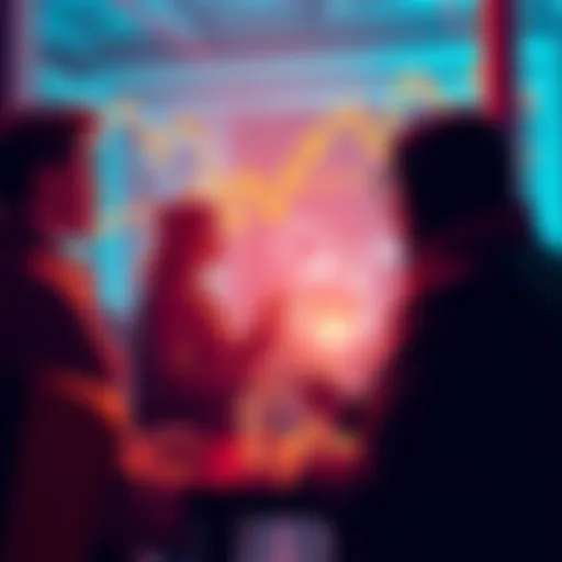People engaging in a discussion about trading strategies and sharing insights with the Lightning Network.