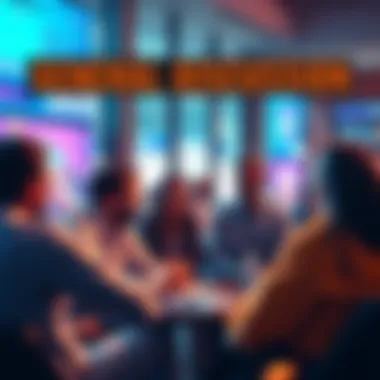 A group of people engaging in discussion about cryptocurrency and community initiatives
