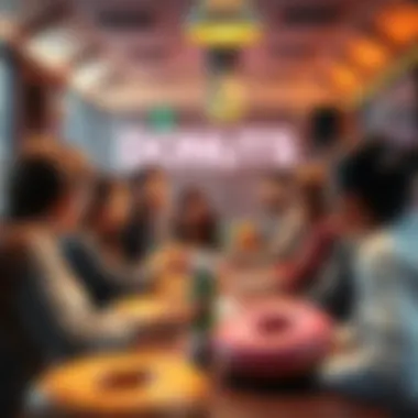 A lively online chat about donuts with people sharing ideas and opinions