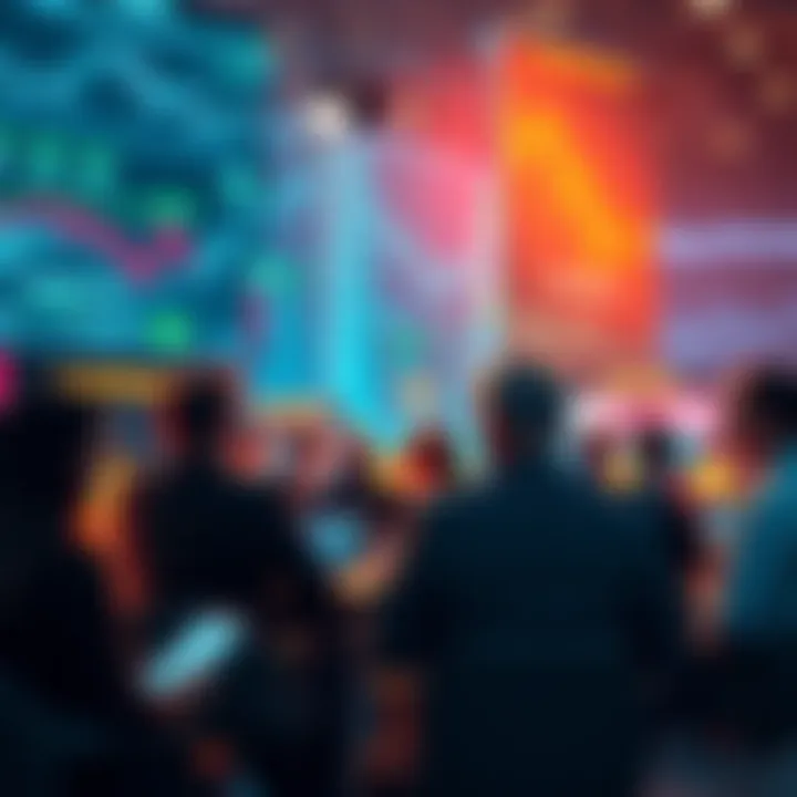 People engaged in a discussion about trading strategies and current events at a forum