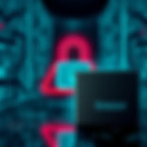 Data breach alert A warning symbol with a digital lock and a shipping box to represent the data breach affecting Trezor buyers