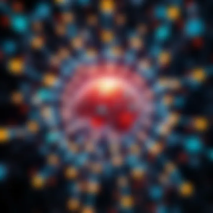 Decentralized AI Systems Concept A visual representation of decentralized AI systems showcasing interconnected nodes and a brain image symbolizing artificial general intelligence.