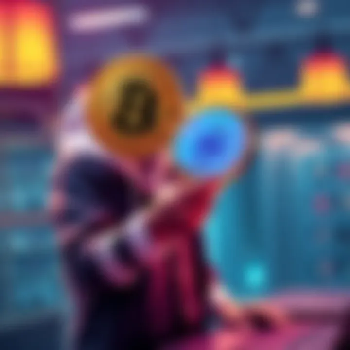 Decentralized Crypto Swaps A user swapping Bitcoin and Solana on a decentralized platform without KYC verification.