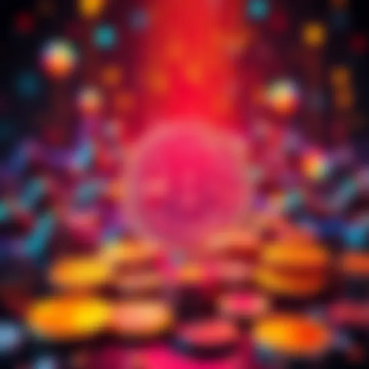 A visual representation of decentralized finance with digital currencies and blockchain technology symbols, showcasing financial freedom and control.