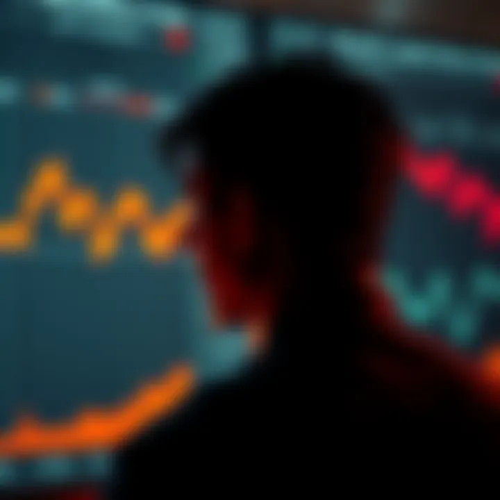 A person looking at declining charts related to restaking liquid ether while airdrops are highlighted in the background