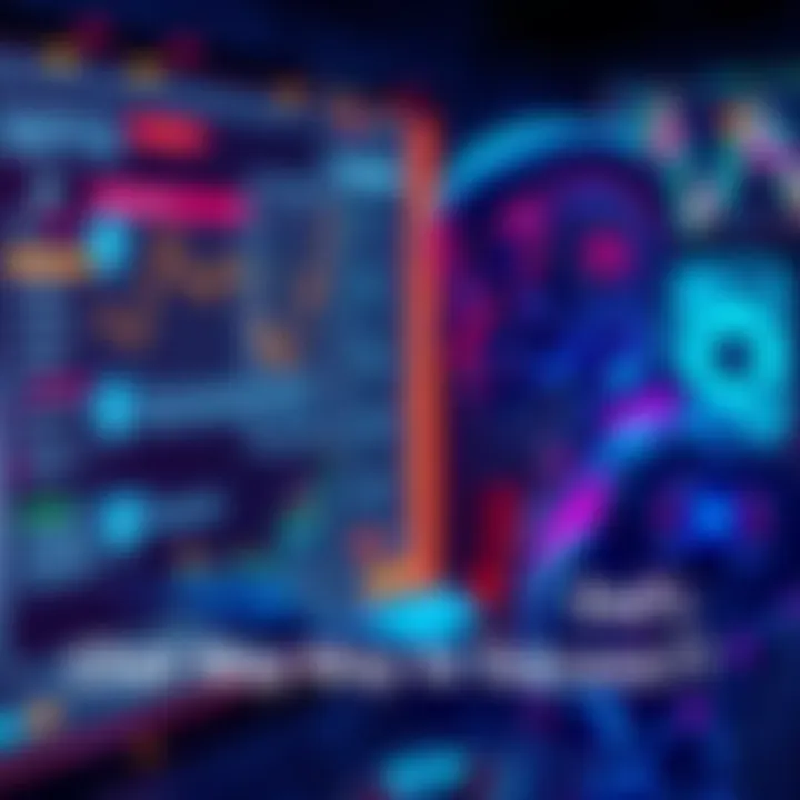 A futuristic interface showing an AI chatbot assisting with DeFi management