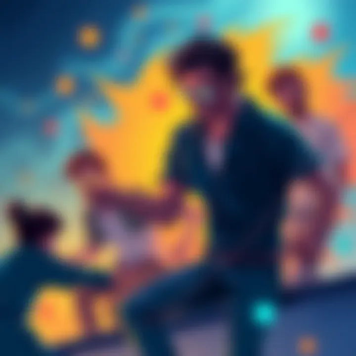 Illustration representing dynamic discussions and strategies in decentralized finance