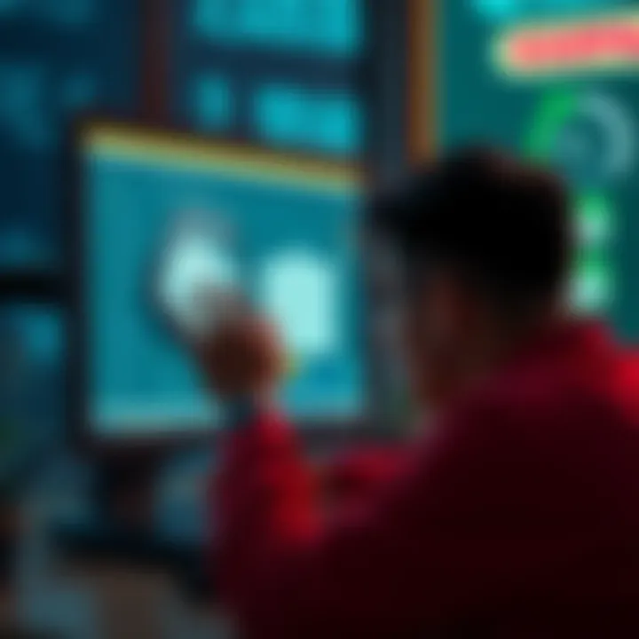 A frustrated person checking their computer screen for updates on MEXC withdrawal delays, with a clock showing time passing slowly.