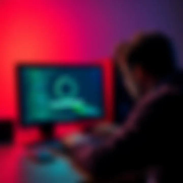 A frustrated person looking at their computer screen with a loading symbol, representing a delay in account review for Kraken users.