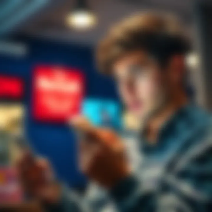 A worried person checking their phone for updates on a late Revolut transfer