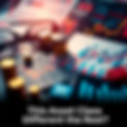 Variety of investment assets represented by charts and graphs, showing differences in performance and strategies.