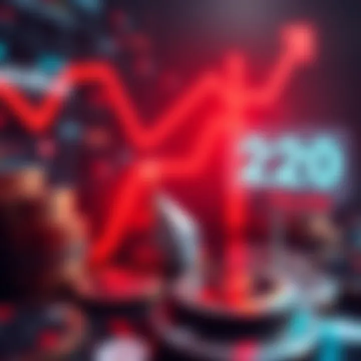 A graphic showing a rising graph symbolizing the growth of digital assets, with coins representing Ethereum and a $2 trillion label in the background.