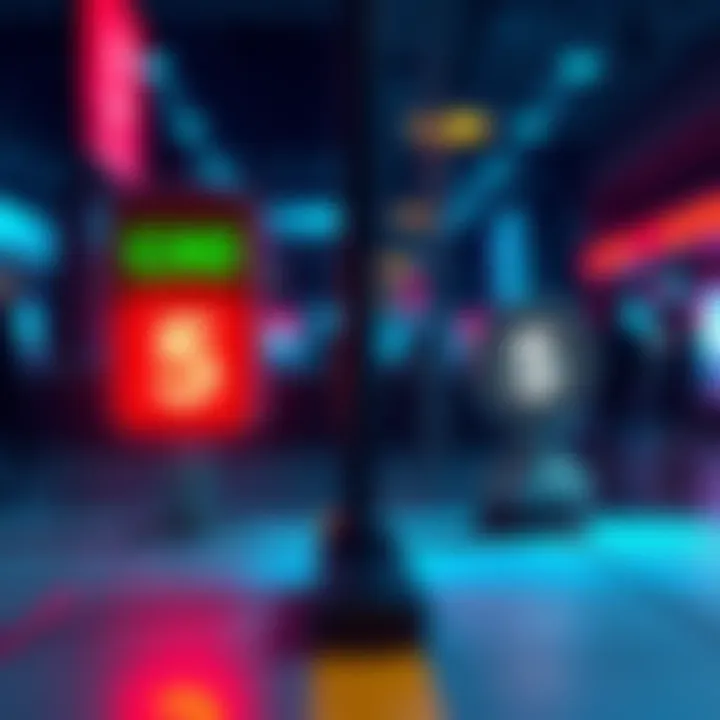 Two digital hotspots side by side, one with vibrant earnings icons and the other with dull gray symbols, showing differing performance.