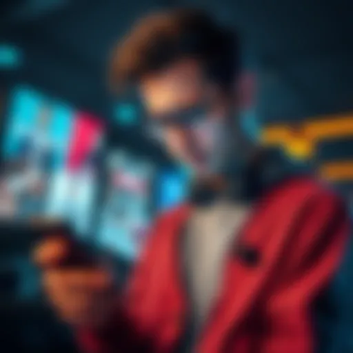 A person checking their smartphone for signs of a legitimate digital wallet, looking concerned about possible scams.