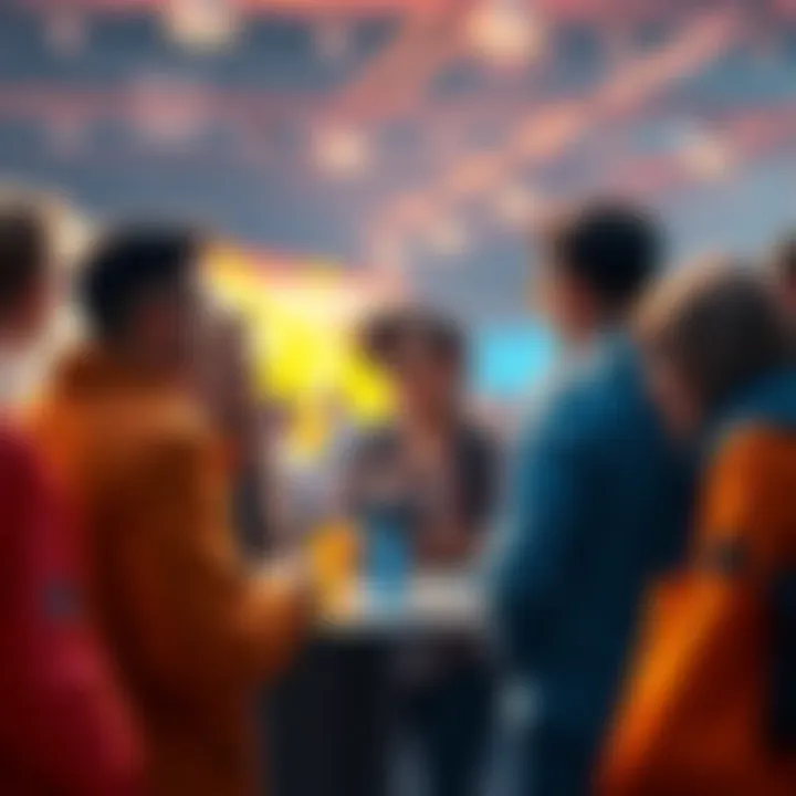 A group of people engaging in conversation about donuts and trading topics in a lively forum setting.