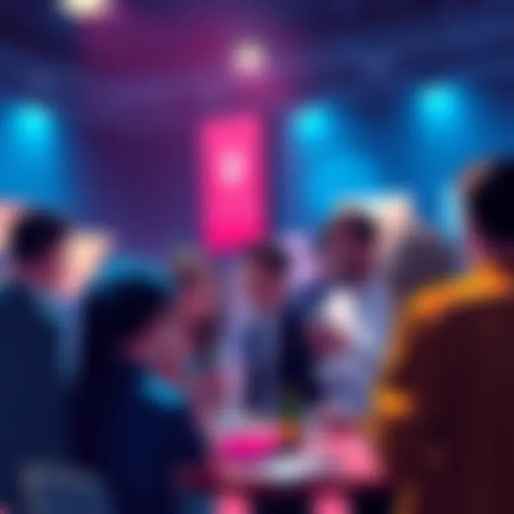 People engaging in a lively discussion about Ethereum and the Stand with Crypto initiative