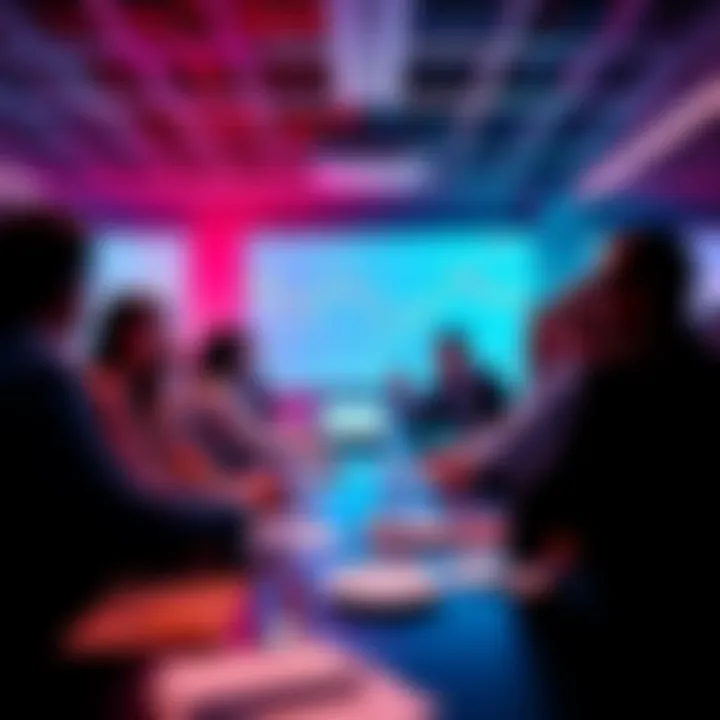 A group of people sharing ideas about trading strategies in a forum setting with supportive interactions.