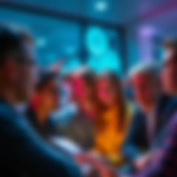 A group of people engaged in a heated discussion about cryptocurrency, showing contrasting opinions and expressions of confusion and frustration.