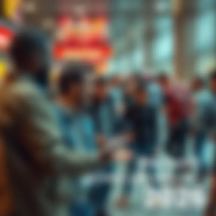 A group of people arguing in a public space, showing anger and frustration with each other.