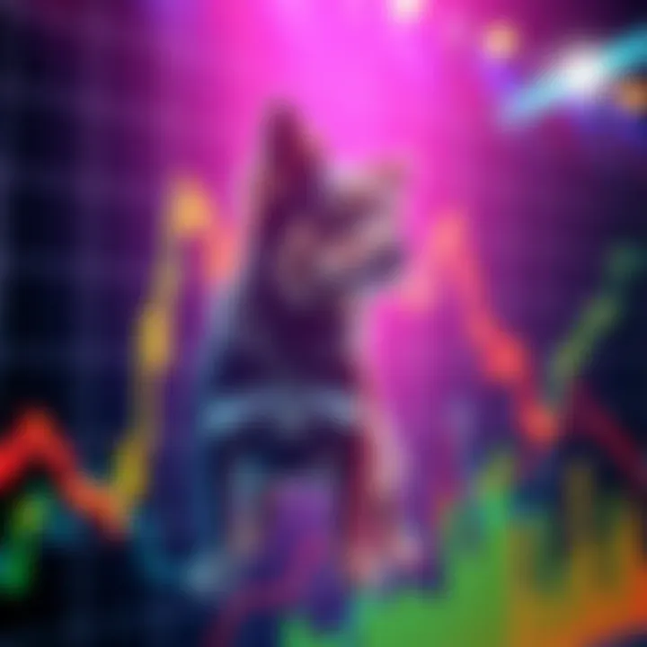 A price action chart depicting a dog created by fluctuating cryptocurrency prices.