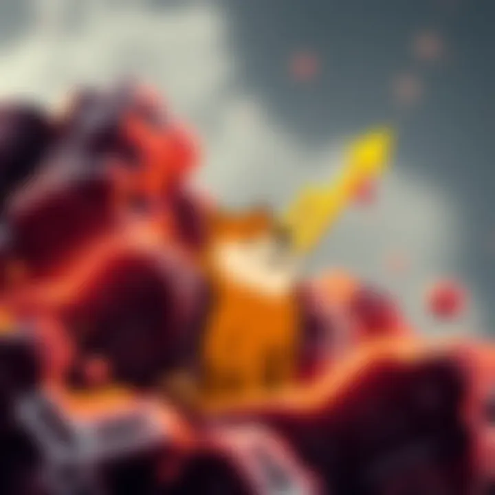 A graphic showing the growth trend of Doge Coin supply and value for 2026, featuring an upward arrow and Doge mascot.