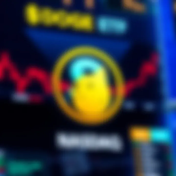 The $DOGE ETF $TDOG logo displayed on a stock exchange screen with a Dogecoin symbol in the background.