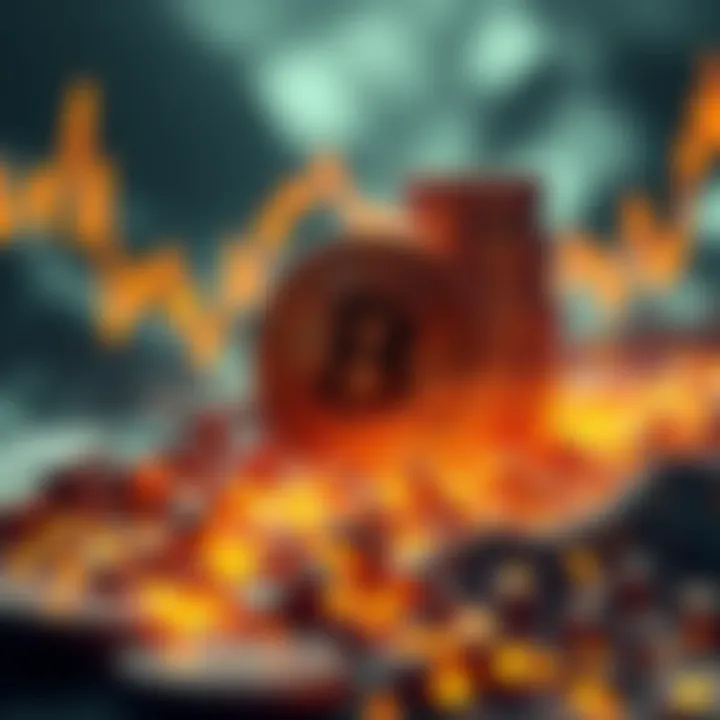 The Steady Path to Financial Growth A visual representation of dollar-cost averaging into Bitcoin amidst market fluctuations, symbolizing stability and long-term commitment.