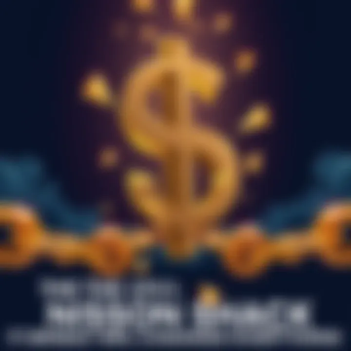 An illustration of a dollar sign breaking free from gold chains, symbolizing the detachment of the dollar from gold in 1971.