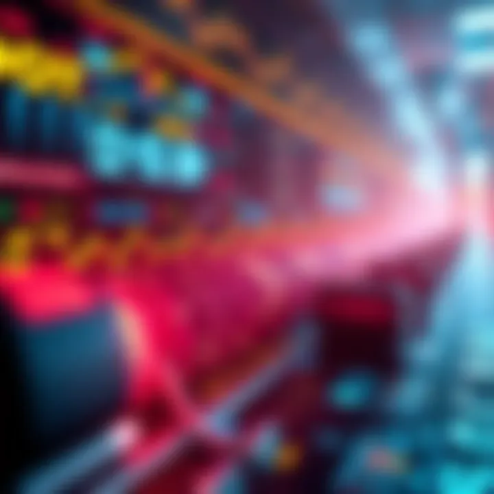 A digital representation of blockchain technology and market trends impacting DOT's valuation