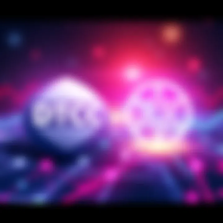 Illustration showing the DTCC logo alongside the Stellar logo symbolizing their partnership for blockchain in finance.