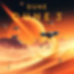 Dune 3 Movie Poster The poster for Dune 3 featuring dramatic desert scenery and spacecraft