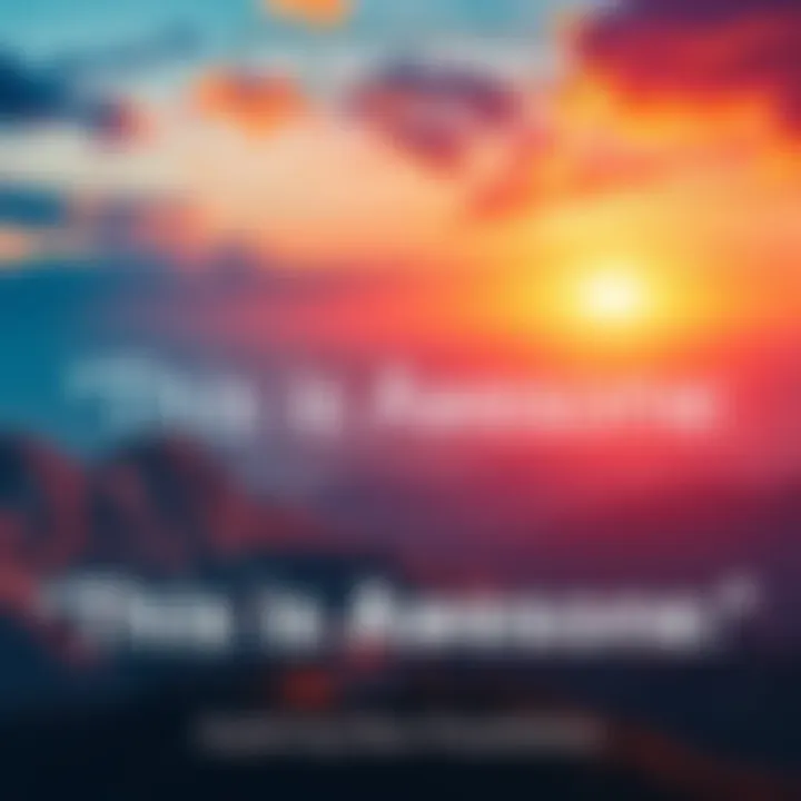 A vibrant landscape depicting diverse opportunities and innovative ideas merging together, symbolizing the phrase 'This is Awesome.'