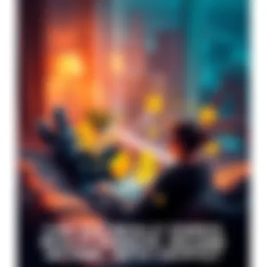 A person relaxing with a laptop, showing cryptocurrency symbols and money icons, representing passive income strategies.