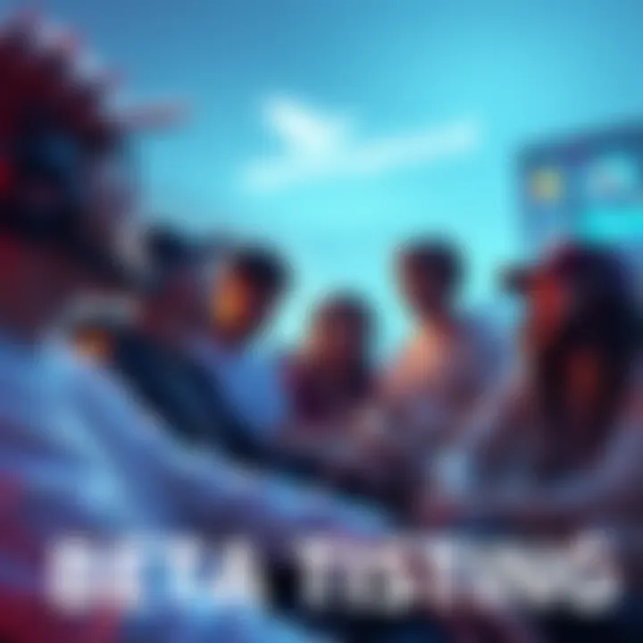 A group of players sitting together, testing the EarthlingsLand game, showing excitement and interaction with game features.