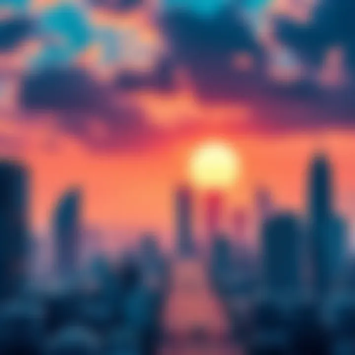 Economic Changes in Cronos 2026 A vibrant city skyline with modern buildings and a bright sunrise, symbolizing new economic opportunities for Cronos in 2026.