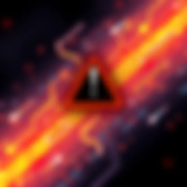 An alert graphic showing a warning symbol with text urging users to update Electrum to version 4.8.3 for security reasons.
