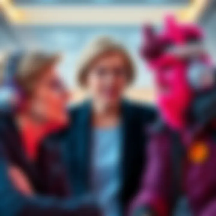 Senator Elizabeth Warren talking with YouTuber MrBeast about cryptocurrency's effects on children