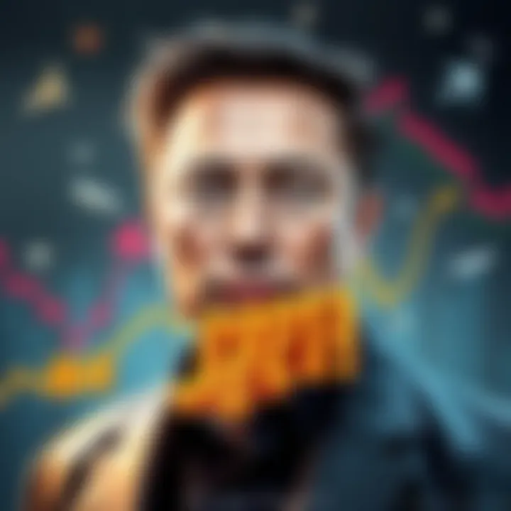 A visual representation of Elon Musk's wealth impact on the economy, showcasing various business sectors influenced by his financial status.