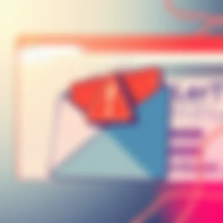 An illustration showing a phishing email pretending to be from Coinbase with a warning sign and a fake login page in the background.