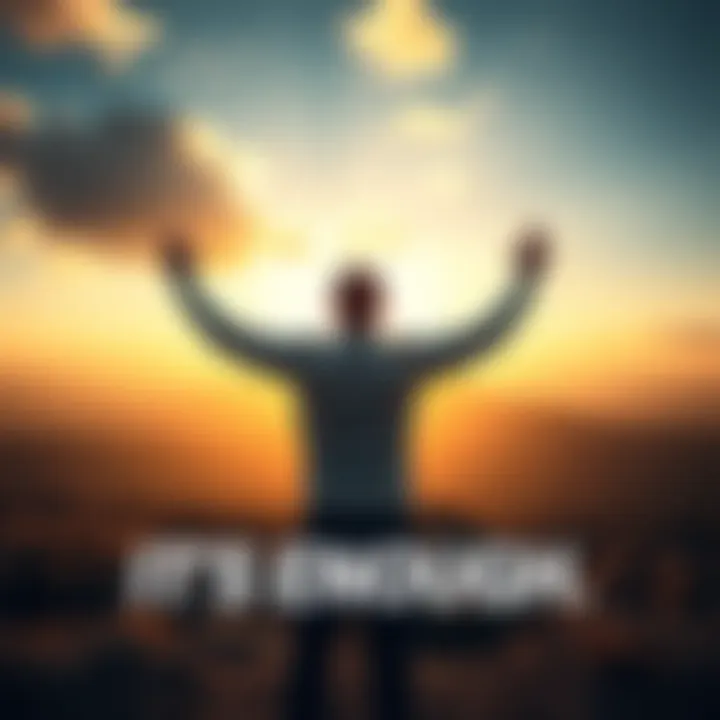 A person standing confidently with arms raised outdoors, symbolizing strength and personal boundaries.